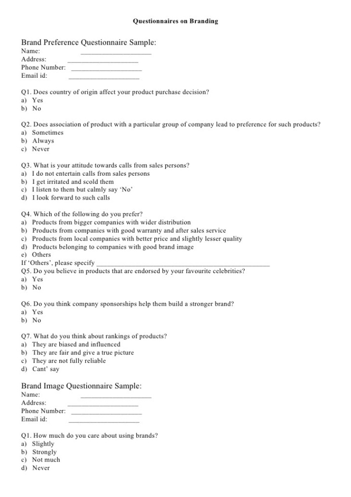 brand questionnaire template branding questionnaire for clients template excel