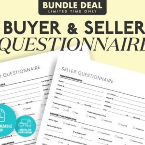 buyer questionnaire real estate flyer real estate template  etsy real estate buyer questionnaire template