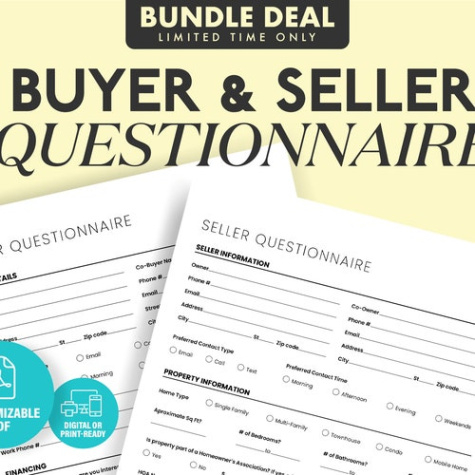 buyer questionnaire real estate flyer real estate template  etsy real estate buyer questionnaire template