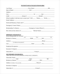 editable employee health questionnaire template health and safety questionnaire for employees template excel