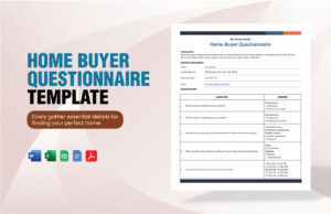 editable free questionnaire templates  examples  edit online  download  template real estate buyer questionnaire template example