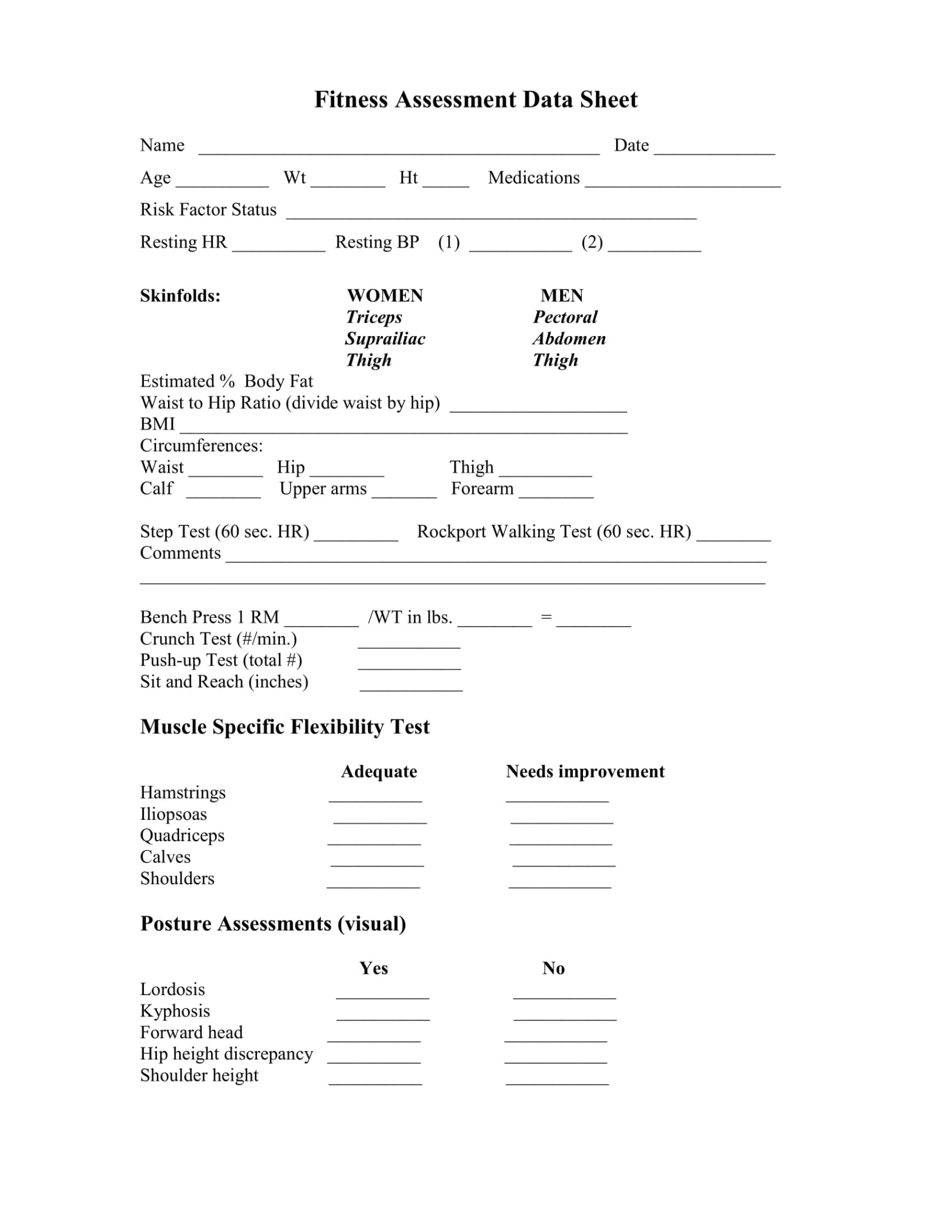 editable personal trainer workout sheets  eoua blog personal training pre exercise questionnaire template pdf