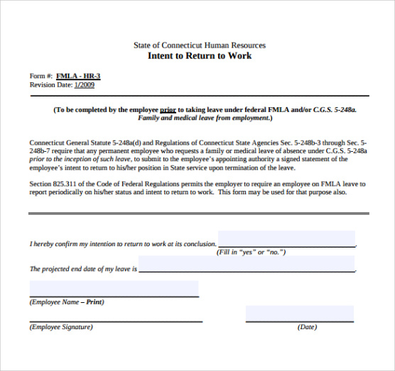 editable printable fillable return to work form return to work questionnaire template