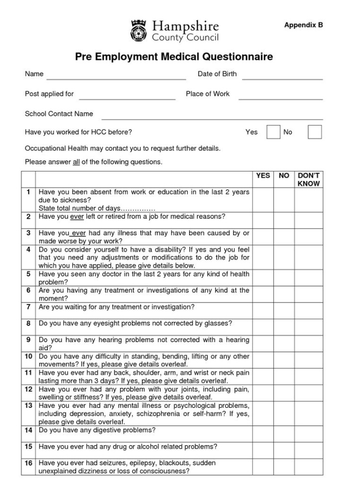 free 12 best sample questionnaires images on  job interviews pre employment screening questionnaire template sample