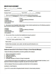 free 9 employee health forms in pdf  ms word post employment medical questionnaire template word