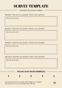 free afdrukbare en bewerkbare sjablonen voor enquêtes fill in the blank questionnaire template doc