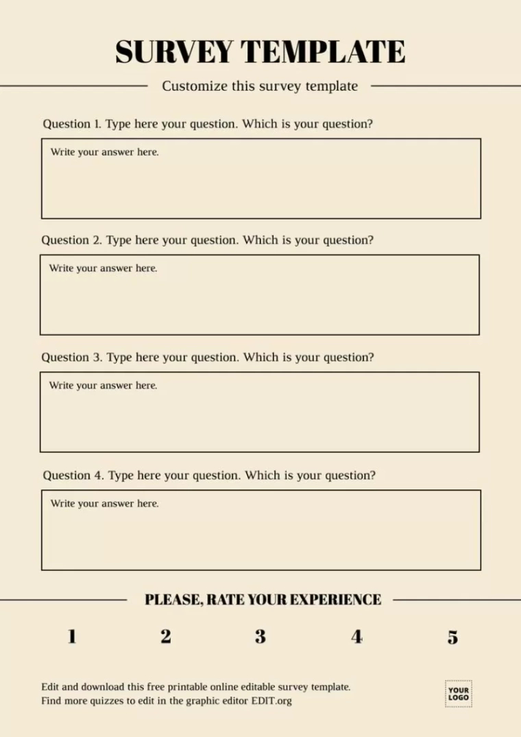 free afdrukbare en bewerkbare sjablonen voor enquêtes fill in the blank questionnaire template doc