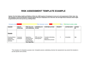 sample risk assessment template  download free documents for pdf word and excel enterprise risk assessment questionnaire template example