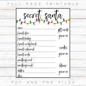 secret santa questionnaire  artofit funny secret santa questionnaire templates excel