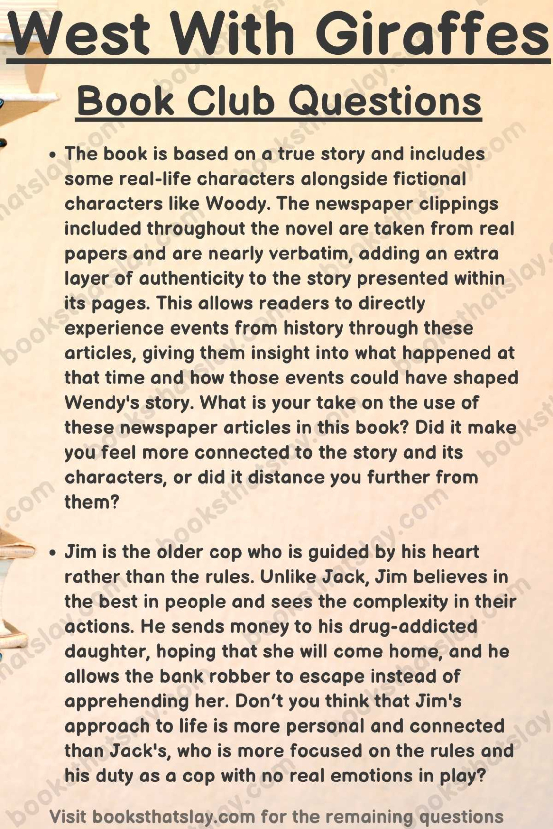 13 west with giraffes book club questions book club questionnaire template sample