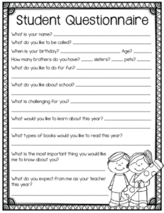 backtoschoolalready?!  create teach share  first day of school senior night questionnaire template sample