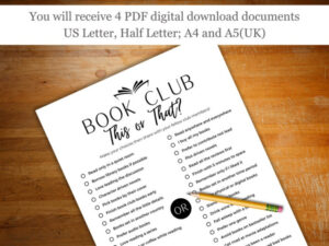 editable book club ice breaker game holiday game for book club adult book club book club questionnaire template pdf