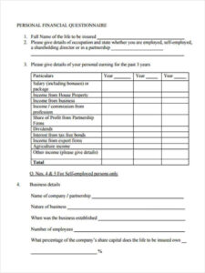 editable company questionnaire sample  calepmidnightpigco with regard to financial planning questionnaire template word