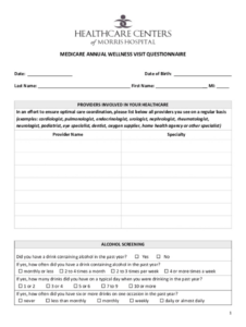 editable fillable online what is an medicare annual wellness visit?bch primary medicare annual wellness visit questionnaire template excel