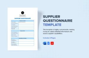 editable questionnaire templates in pdf to download approved supplier questionnaire template doc