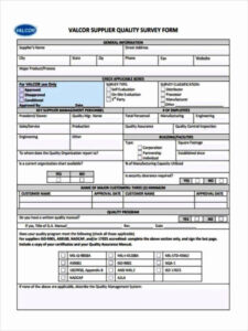 editable supplier questionnaire template  peterainsworth  questionnaire approved supplier questionnaire template doc