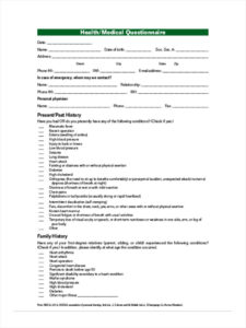 free 12health questionnaire form samples pdf ms word google docs yoga health questionnaire template sample