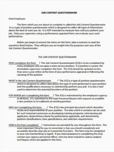 free 8 job questionnaire forms in pdf  ms word job reference questionnaire template excel