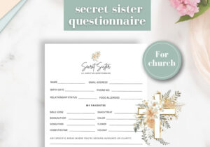 free church secret sister questionnaire printable secret sister survey secret sister questionnaire template pdf