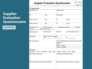 free excel of supplier evaluation questionnairexls  wps free templates vendor security questionnaire template excel