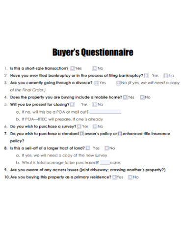 free free 30 buyer questionnaire samples in ms word  google docs  google sheets  ms excel  apple home buyer questionnaire template pdf