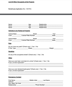 free free rental application form  pdf  word tenant pre screening questionnaire template