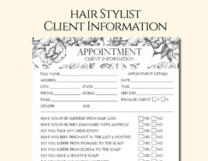free hair salon client information sheet template salon business cards  vrogue personal stylist questionnaire template doc