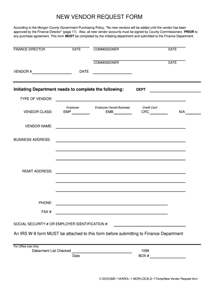 free new vendor request form template word fill out  sign online  dochub new supplier questionnaire template sample