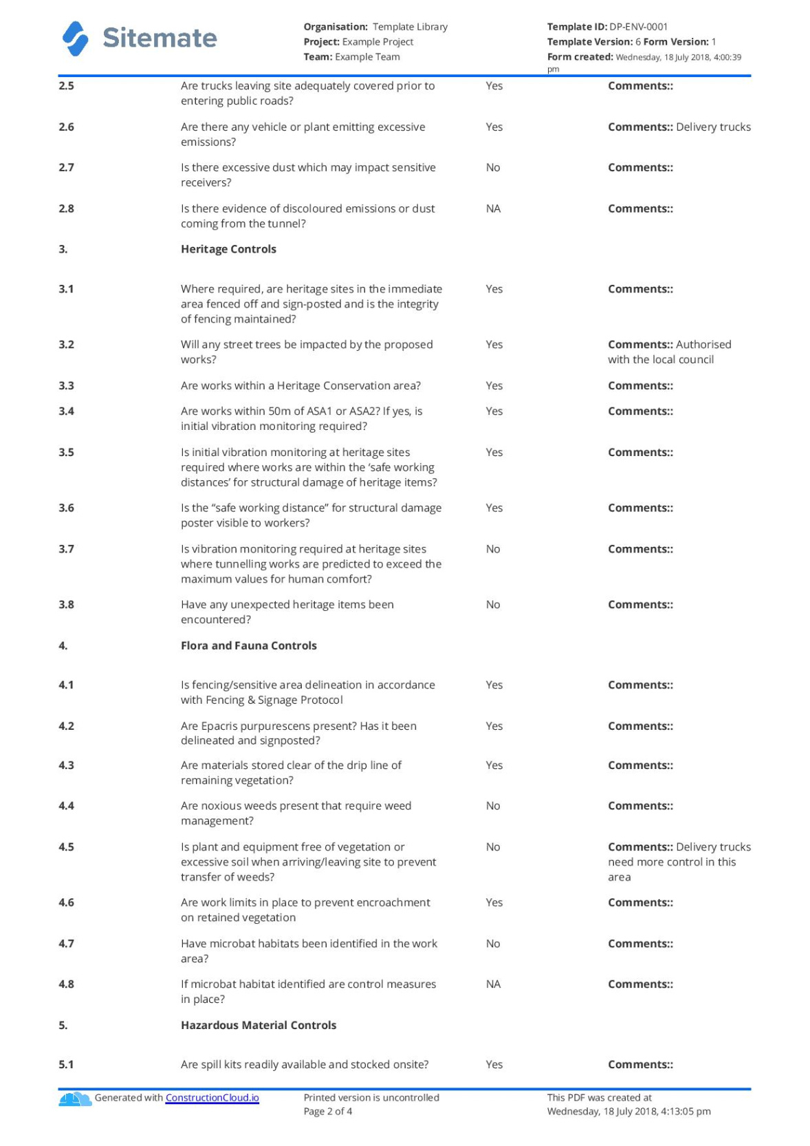 printable environmental risk assessment template better than excel and ppt inherent risk questionnaire template example