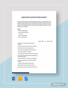 printable free 12 employee satisfaction survey form samples pdf ms word google docs job satisfaction questionnaire template excel