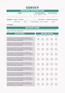 printable questionnaire format for survey user experience questionnaire template pdf