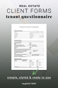 real estate marketing printable tenant questionnaire rental property management home renting tenant pre screening questionnaire template excel
