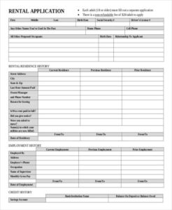 sample 9 tenant application form templates  pdf doc docs tenant pre screening questionnaire template excel