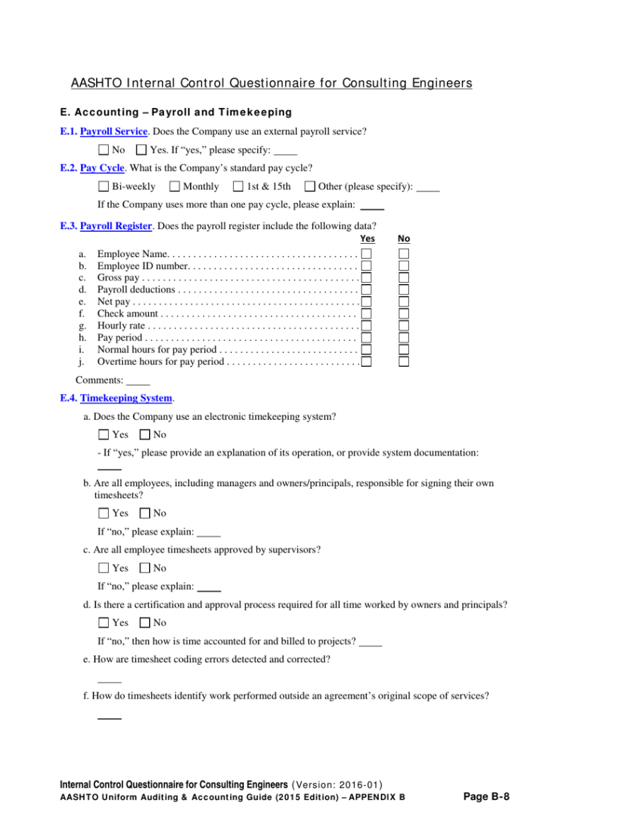 sample delaware internal control questionnaire icq for consulting engineers  fill out sign online internal control questionnaire template
