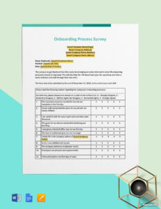 sample employee onboarding survey template in word pages google docs  download  template vendor onboarding questionnaire template sample