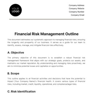 sample free financial risk management outline template to edit online investment risk profile questionnaire template excel
