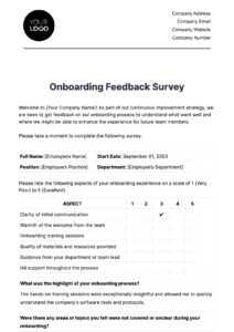 sample free onboarding feedback survey hr template to edit online vendor onboarding questionnaire template doc