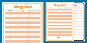 sample free printable allergy form template  printable templates free food allergy questionnaire template excel