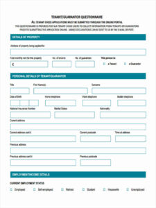 sample questionnaire sheet landlord reference questionnaire template pdf