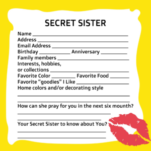 secret sister questionnaire form secret sister questionnaire template doc